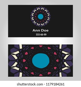 Business cards pattern ornament. Includes seamless pattern