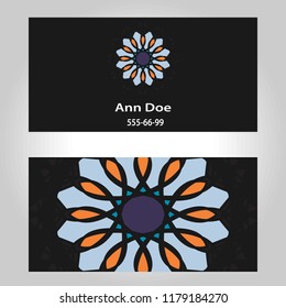 Business cards pattern ornament. Includes seamless pattern