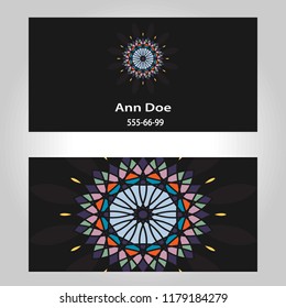 Business cards pattern ornament. Includes seamless pattern