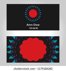 Business cards pattern ornament. Includes seamless pattern