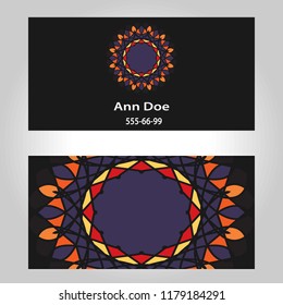 Business cards pattern ornament. Includes seamless pattern