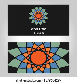 Business cards pattern ornament. Includes seamless pattern