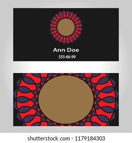 Business cards pattern ornament. Includes seamless pattern