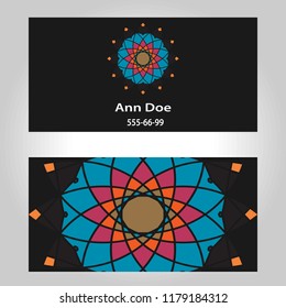 Business cards pattern ornament. Includes seamless pattern
