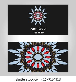 Business cards pattern ornament. Includes seamless pattern