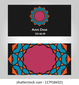 Business cards pattern ornament. Includes seamless pattern