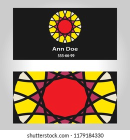 Business cards pattern ornament. Includes seamless pattern