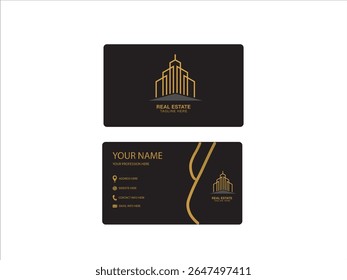 Business cards, real estate golden color logo business cards, company business cards, logo designs, minimal, real estate, art, business