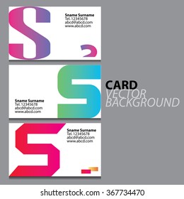 Business cards S logo Vector.