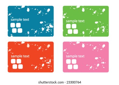 business cards set