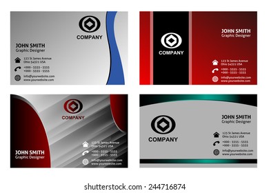 Business cards set 