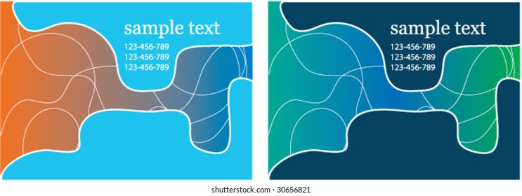 business cards set