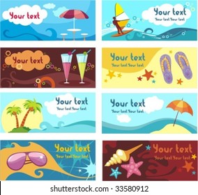 business cards set