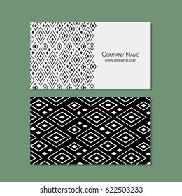 Business cards set, abstract geometric design. Vector illustration