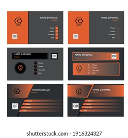 business cards set cmyk for print