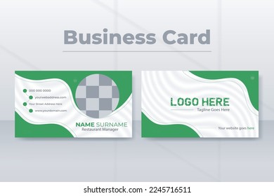 Business cards set fast food for shops and restaurants.