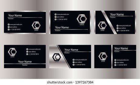 business cards with silver elements 90\50mm