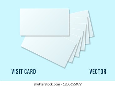 business cards stack template for branding identity isolated on background. Vector Illustration