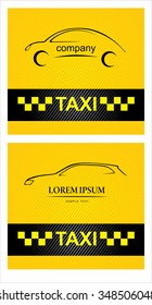 business cards taxi - set, vector template 10eps