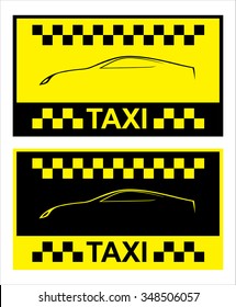 business cards taxi - set, vector template 10eps