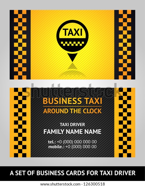 Business\
cards taxi, vector illustration template\
10eps