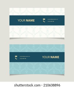 Business cards template with airplanes - vector illustration