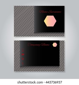 Business cards template : a classic business cards vector template 