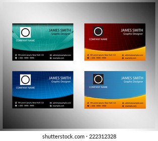 Business cards template element