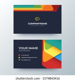 Business cards template. Front side and back side design. vector eps10