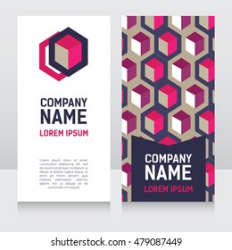business cards template, geometrical design, vector illustration