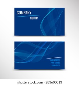 Business cards, template or visiting card set. Vector illustration.