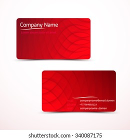 Business Cards, Template Or Visiting Card Set. Vector Illustration.