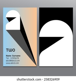 Business cards TWO logo