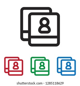 Business cards vector icon
