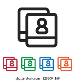 Business cards vector icon