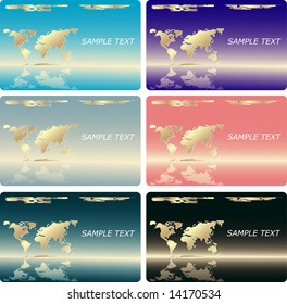 Business cards. Vector illustration