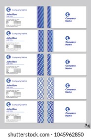 Business cards vector template Blue