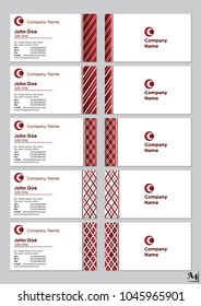 Business cards vector template Red Scarlet