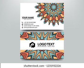 Business Cards. Vintage decorative elements. Ornamental floral business cards, oriental pattern, vector illustration. Islam, Arabic, Indian, turkish, pakistan, chinese, ottoman motifs.