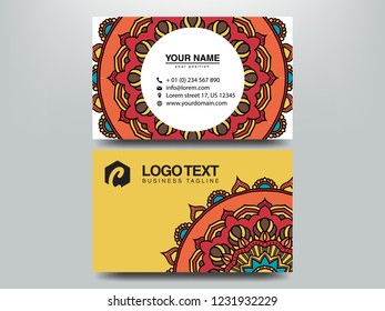 Business Cards. Vintage decorative elements. Ornamental floral business cards, oriental pattern, vector illustration. Islam, Arabic, Indian, turkish, pakistan, chinese, ottoman motifs.