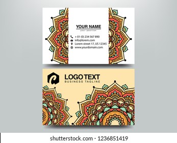 Business Cards. Vintage decorative elements. Ornamental floral business cards, oriental pattern, vector illustration. Islam, Arabic, Indian, turkish, pakistan, chinese, ottoman motifs. Business Cards