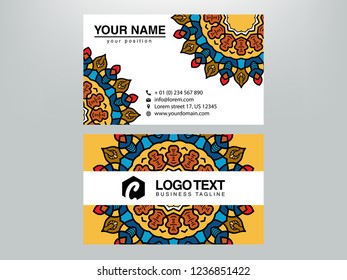Business Cards. Vintage decorative elements. Ornamental floral business cards, oriental pattern, vector illustration. Islam, Arabic, Indian, turkish, pakistan, chinese, ottoman motifs. Business Cards