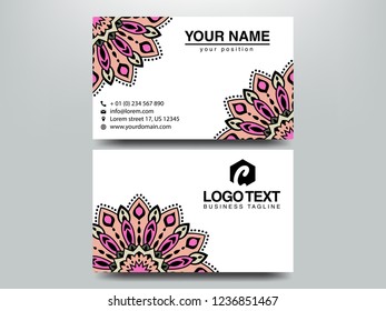 Business Cards. Vintage decorative elements. Ornamental floral business cards, oriental pattern, vector illustration. Islam, Arabic, Indian, turkish, pakistan, chinese, ottoman motifs. Business Cards