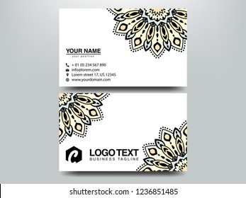 Business Cards. Vintage decorative elements. Ornamental floral business cards, oriental pattern, vector illustration. Islam, Arabic, Indian, turkish, pakistan, chinese, ottoman motifs. Business Cards