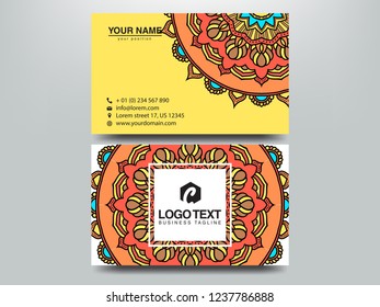 Business Cards. Vintage decorative elements. Ornamental floral business cards, oriental pattern, vector illustration. Islam, Arabic, Indian, turkish, pakistan, chinese, ottoman motifs.