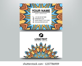 Business Cards. Vintage decorative elements. Ornamental floral business cards, oriental pattern, vector illustration. Islam, Arabic, Indian, turkish, pakistan, chinese, ottoman motifs.