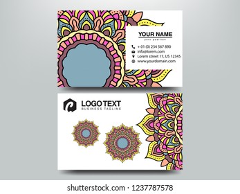 Business Cards. Vintage decorative elements. Ornamental floral business cards, oriental pattern, vector illustration. Islam, Arabic, Indian, turkish, pakistan, chinese, ottoman motifs.