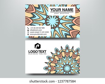 Business Cards. Vintage decorative elements. Ornamental floral business cards, oriental pattern, vector illustration. Islam, Arabic, Indian, turkish, pakistan, chinese, ottoman motifs.