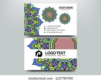 Business Cards. Vintage decorative elements. Ornamental floral business cards, oriental pattern, vector illustration. Islam, Arabic, Indian, turkish, pakistan, chinese, ottoman motifs.