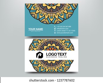 Business Cards. Vintage decorative elements. Ornamental floral business cards, oriental pattern, vector illustration. Islam, Arabic, Indian, turkish, pakistan, chinese, ottoman motifs.